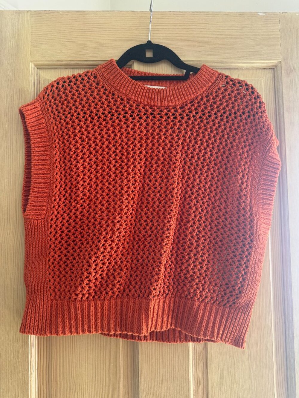 Madewell Open-Knit Sweater Vest | Burnt Orange | XS